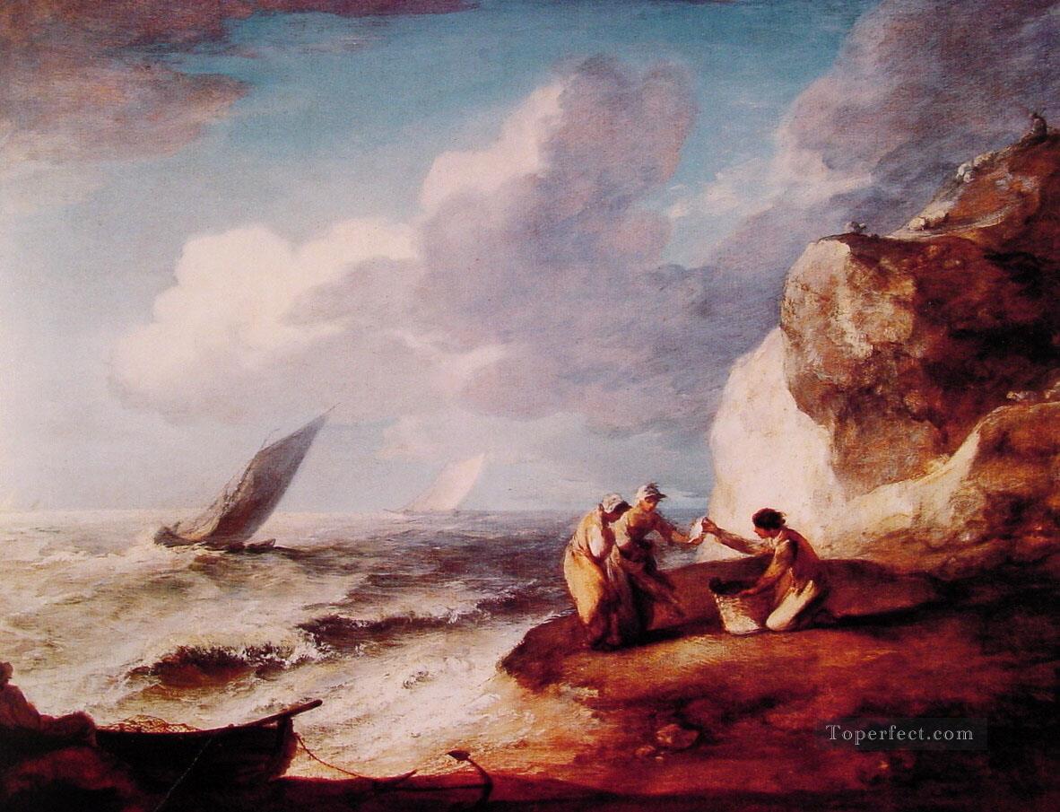 A Rocky Coastal Scene Thomas Gainsborough Oil Paintings